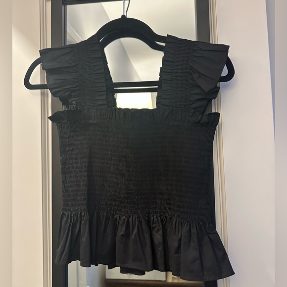 Hill House Paz Black Crop Smock Top, XS - Picture 4 of 4